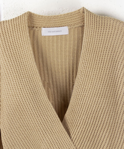 【 5color 】ウエストリブカシュクールショートニット