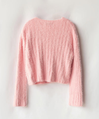 【 ７color 】ショート丈ワイドリブシャギーニット