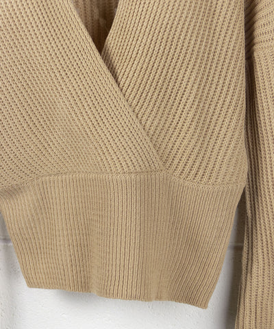 【 5color 】ウエストリブカシュクールショートニット