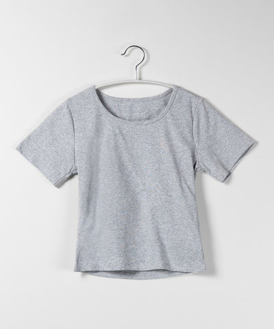 【 ５color 】カットアウトバックスリットクロップドＴシャツ